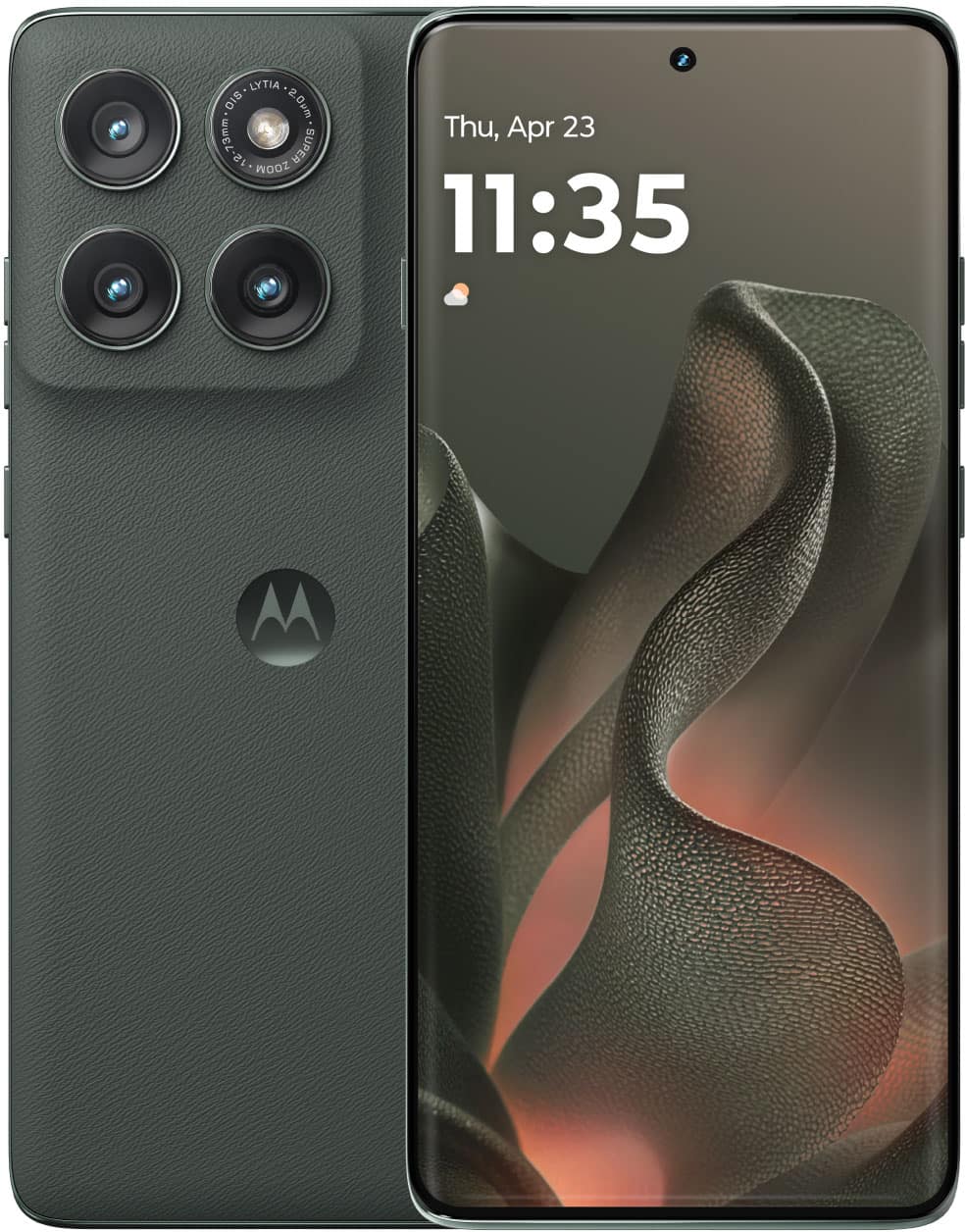 Motorola - edge 2025 256GB (Unlocked) - PANTONE Deep Forest - Front_Zoom