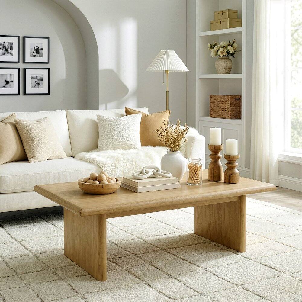 Alt View 4. Butler Specialty - Halmstad 42 in. W Rectangular Wood Coffee Table - Light Brown.