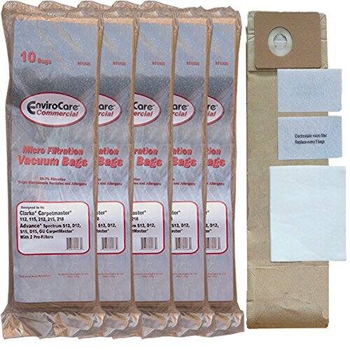 10 Bogo EnviroCare Commercial Micro Filtration Vacuum Bags

112. 115 212.215.258

Advance Spectrum 512. 012. $15 015

Carpetmaster 512. 012. $12 012.