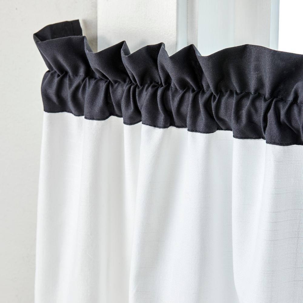 Angle. SKL Home - SKL Home By Saturday Knight Ltd Marrisa Curtain Tier Pair - 2-Pack - 56" x 24" Black - Black.