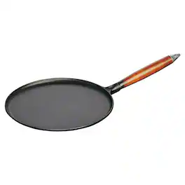 Staub - Cast Iron 11-inch Crepe Pan with Spreader & Spatula - Matte Black