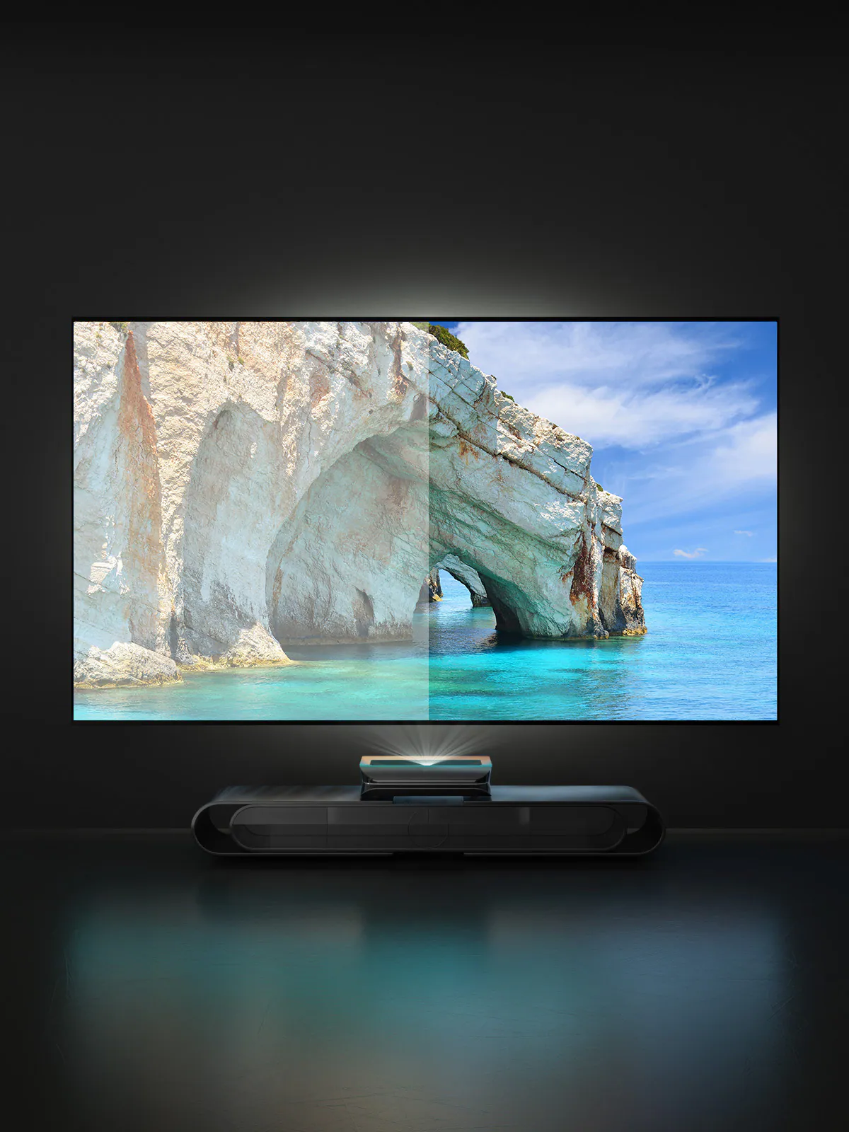 Alt View 11. AWOL Vision - 135" Fixed Frame Projector Screen, 4K/8K UHD Active 3D Compatible with Standard, Short Throw and UST Projectors - Matte White.