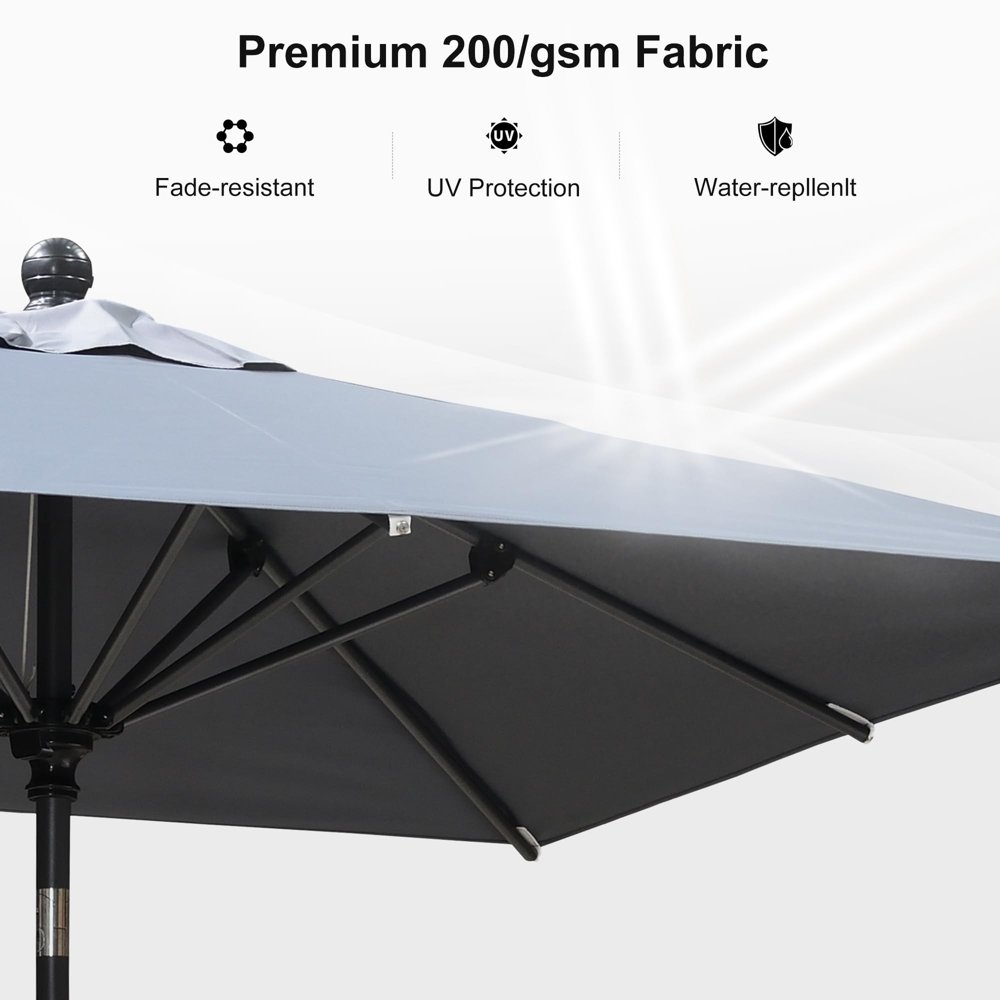 Premium 200/gsm Fabric  
- Fade-resistant  
- UV Protection  
- Water-repellent