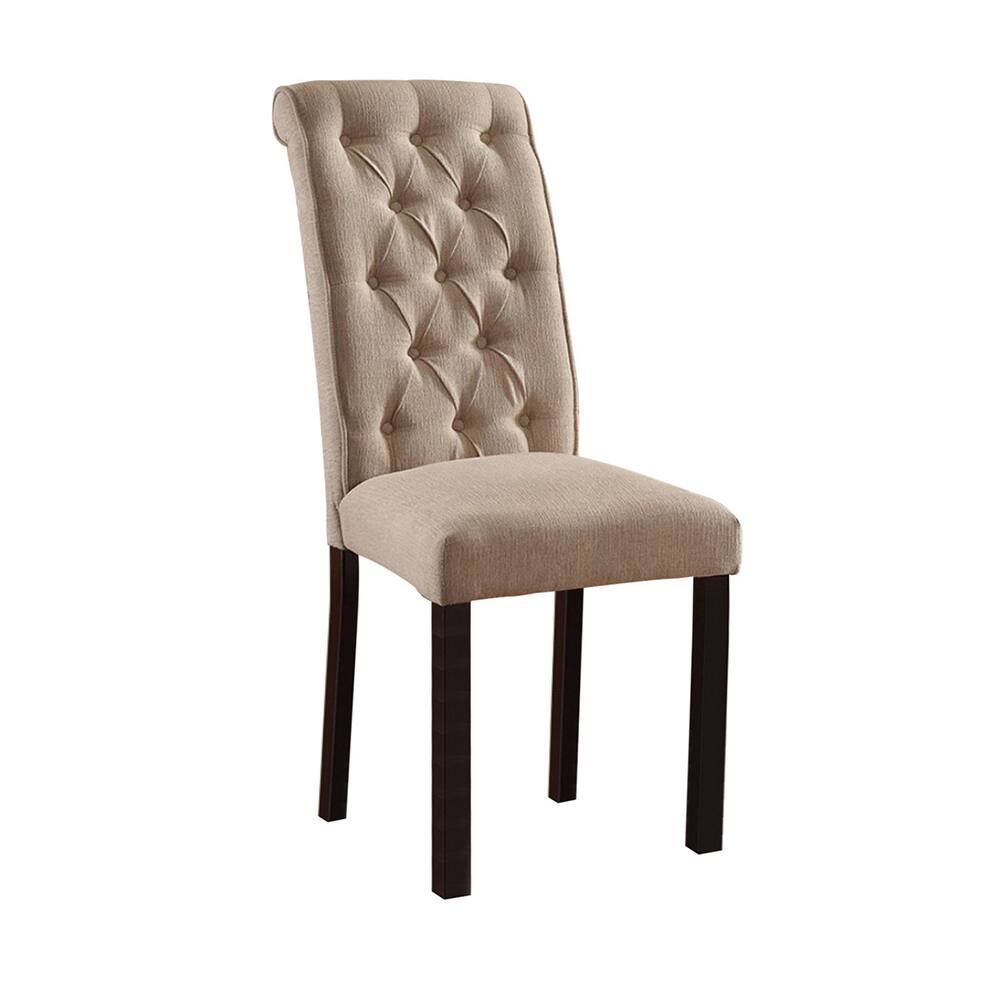 Alt View 1. Manhattan Lane - Marshall Transitional Side Chair, Set of two - Black, Ivory.