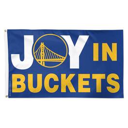 WinCraft - Golden State Warriors 3' x 5' Single-Sided Deluxe Team Slogan Flag - Multicolor