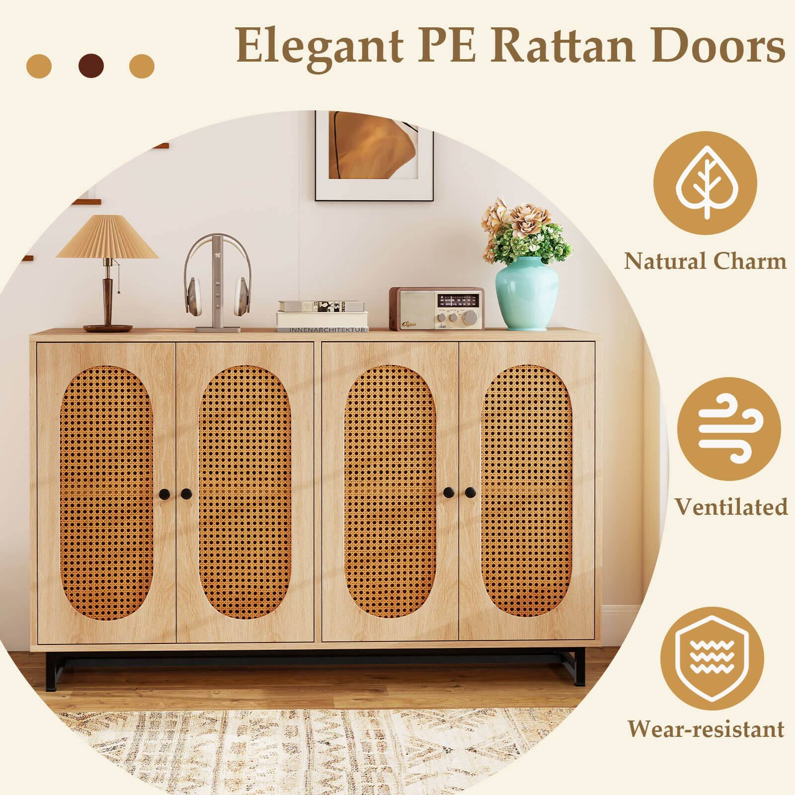 Elegant PE Rattan Doors

- Natural Charm
- Ventilated
- Wear-resistant