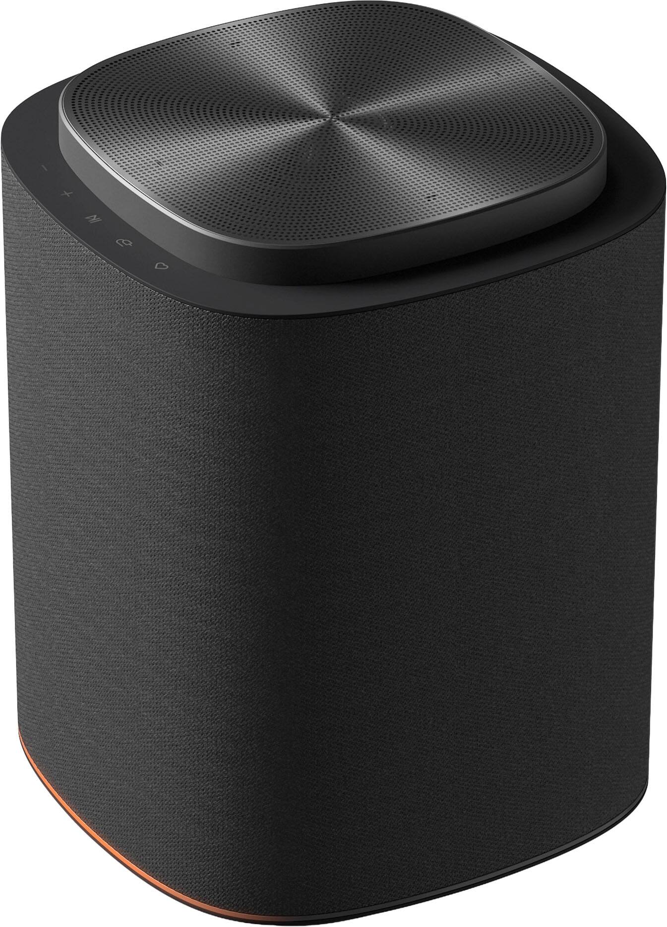 Left. LG - Sound Suite M5 Wireless Spatial Speaker with Wi-Fi and Apple Airplay 2 - Black.