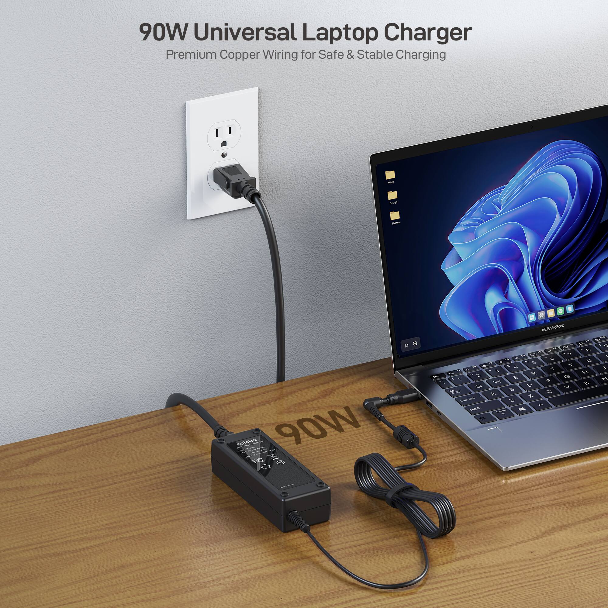 90W Universal Laptop Charger  
Premium Copper Wiring for Safe & Stable Charging  

90W Universal Laptop Charger  
Premium Copper Wiring for Safe & Stable Charging