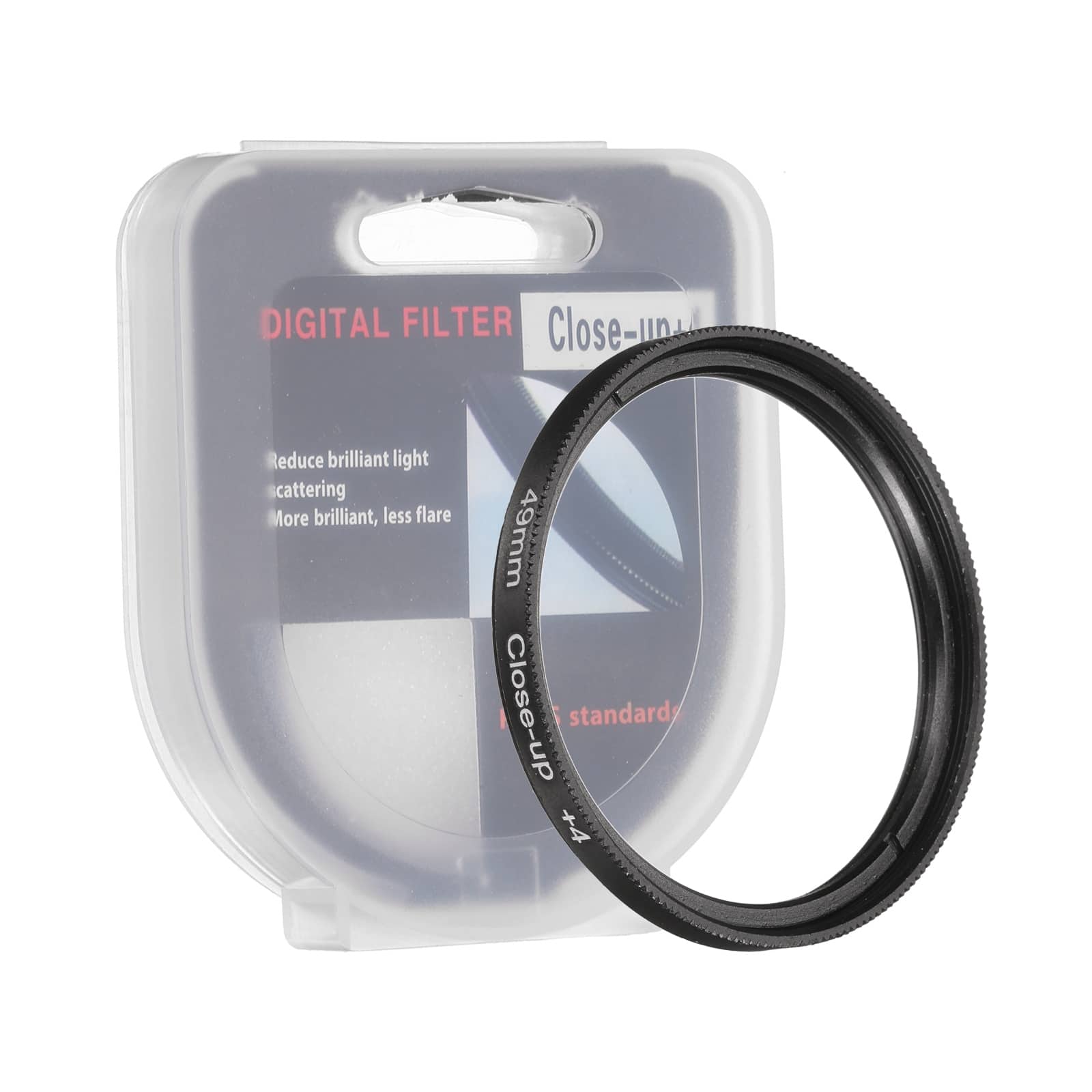 Unique Bargains - 49mm Close-up Filter Macro Lens +4 Diopter Magnification Close-up Lenses with Cap