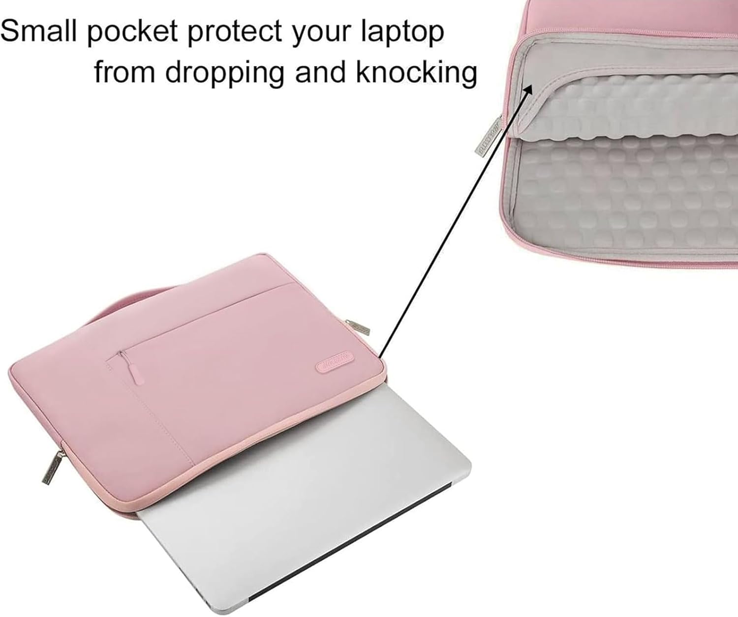 Small pocket protect your laptop from dropping and knocking.