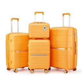 ELEMENT ACE - 4-Piece Lightweight Expandable Hardshell Luggage Set with Spinner Wheels and TSA Lock - Orange