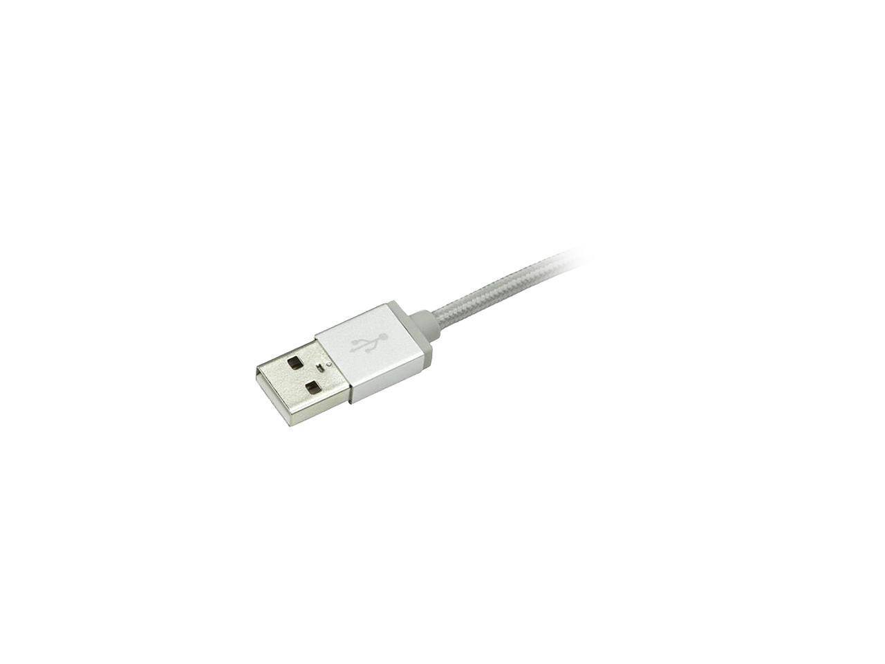 Alt View 5. StarTech.com - StarTech LTCUB1MGR 1m Braided USB Multi Charger Cable - USB-C/Micro/Lightning - 1 Pack.