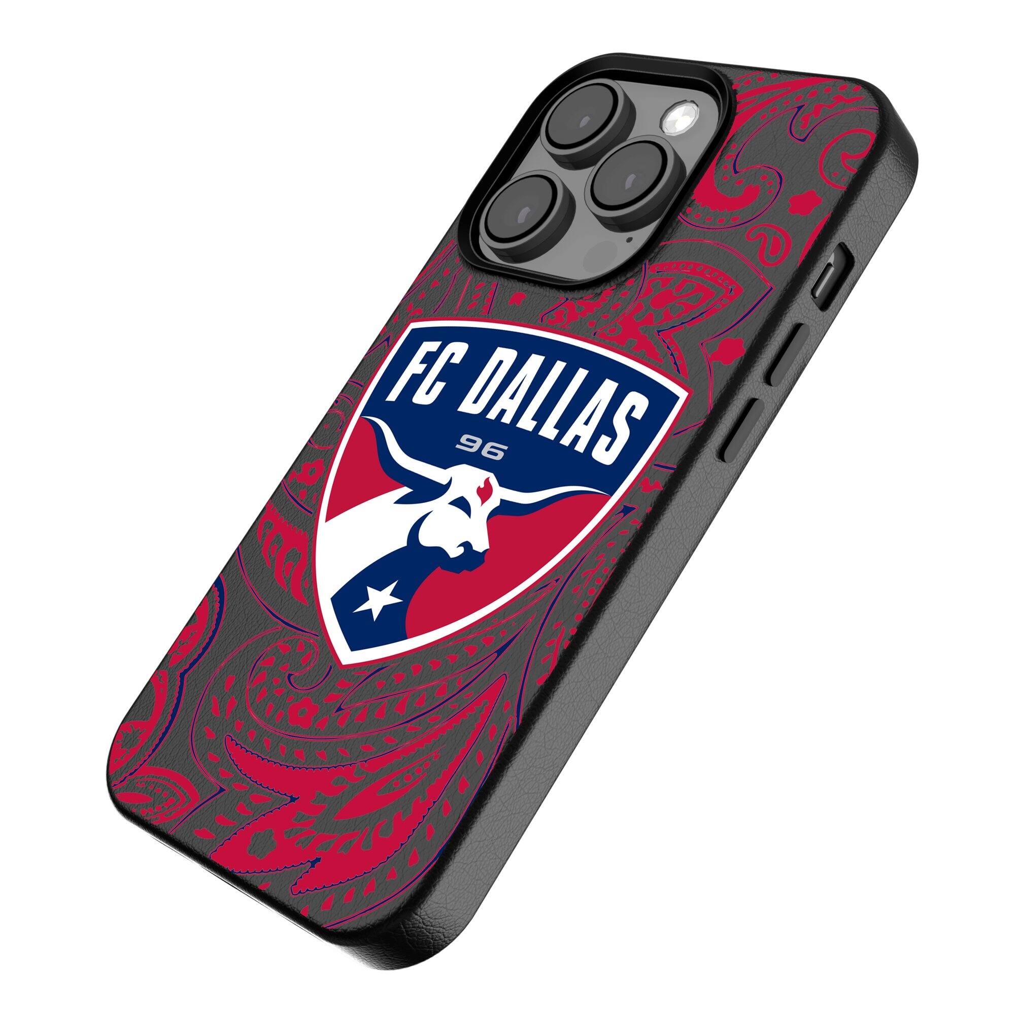 Alt View 1. Keyscaper - Black FC Dallas iPhone Magnetic Bump Case - 16 Pro - Black.