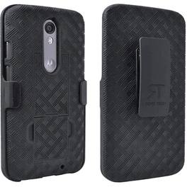 RomeTech - Shell Holster Combo Case for Motorola Droid Maxx 2 - Black