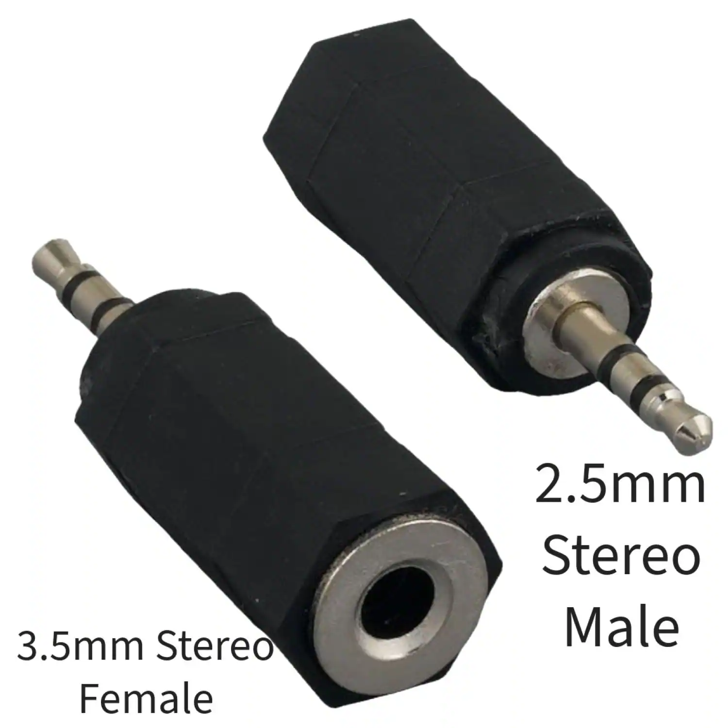 3.5mm Stereo Female  
2.5mm Stereo Male
