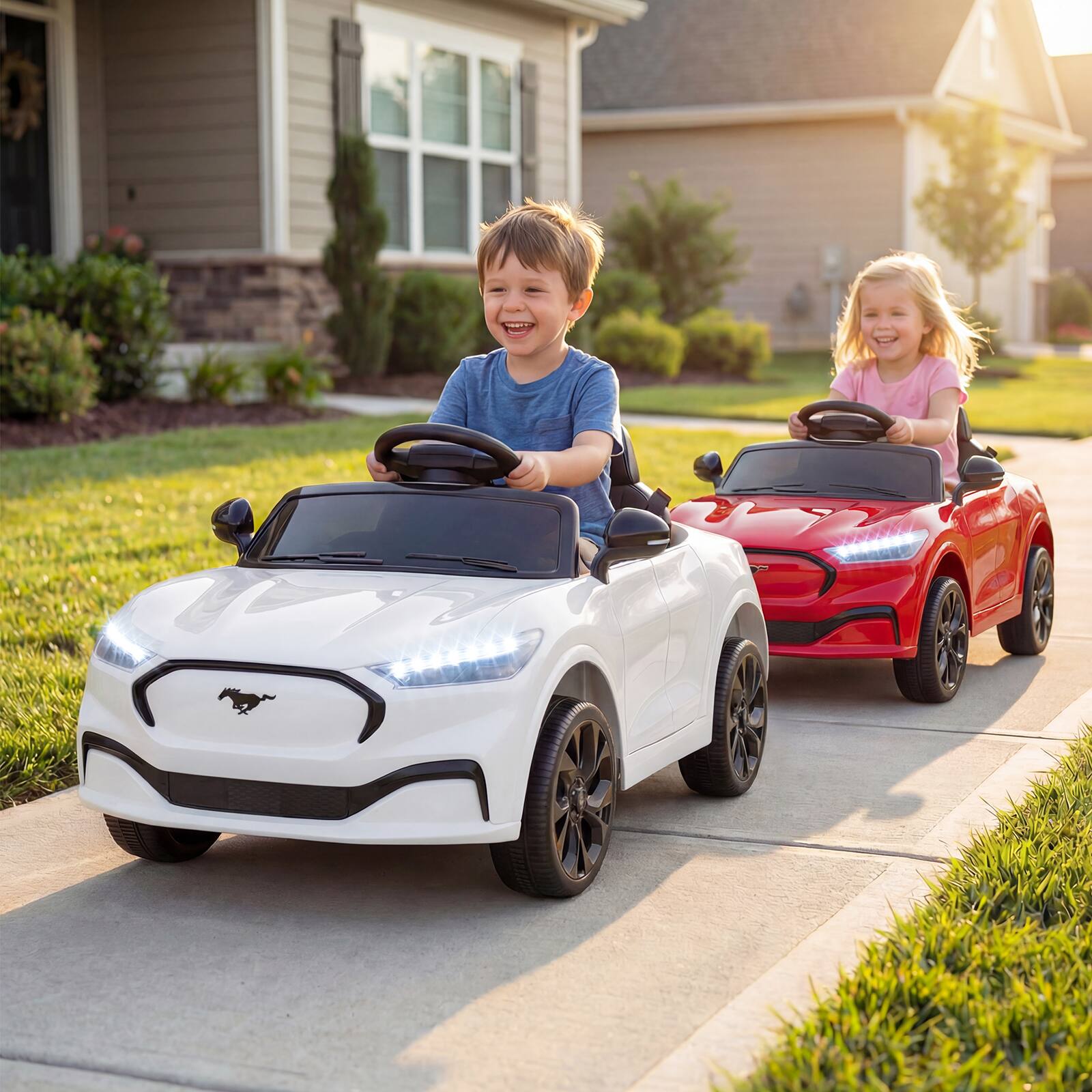 Alt View 1. Gymax - Gymax Licensed Ford Mach E Electric Vehicle w/Parent Control LED Lights Horn Music White - White.