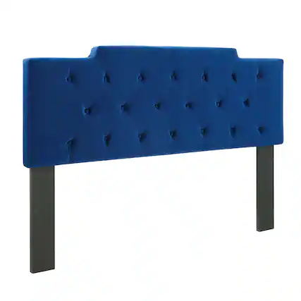 Front. Modway - Juliet Tufted Performance Velvet King/California King Headboard by Modway - Navy.