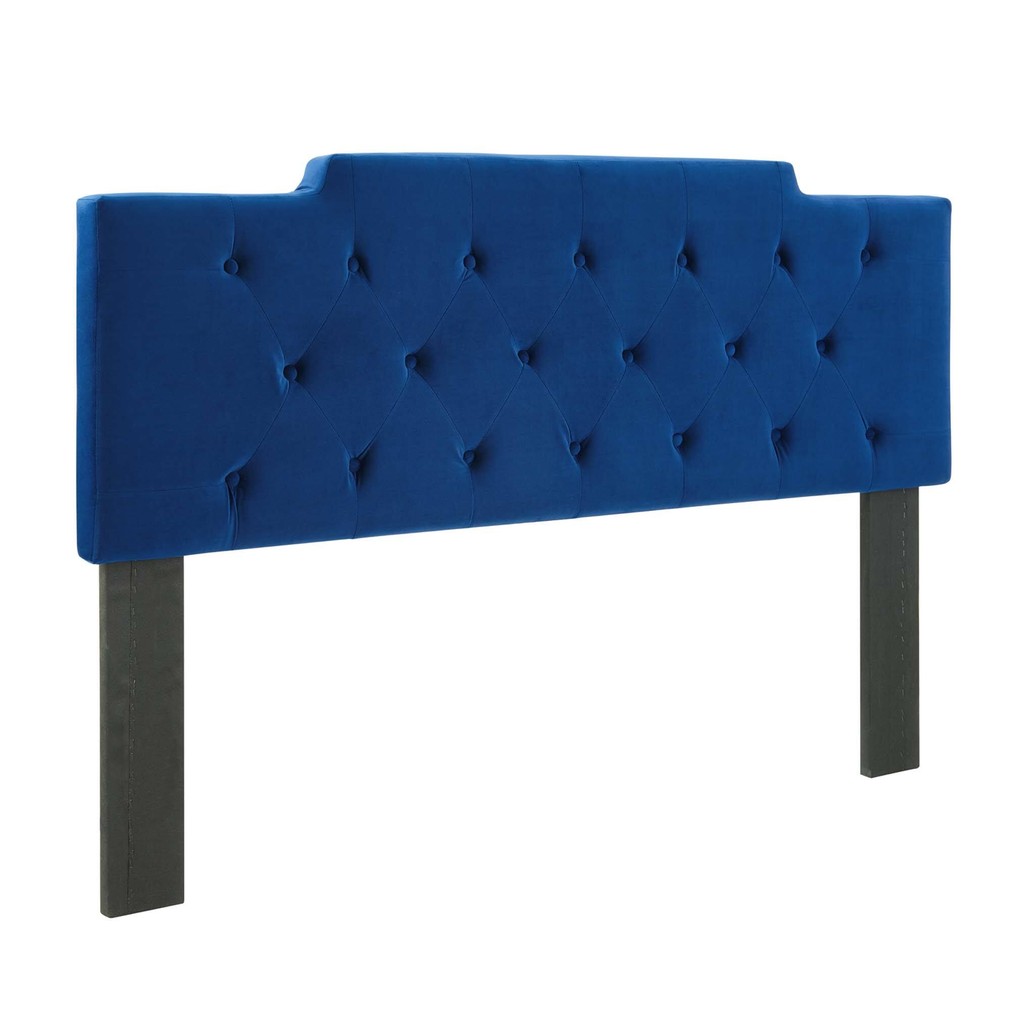 Front. Modway - Juliet Tufted Performance Velvet King/California King Headboard by Modway - Navy.
