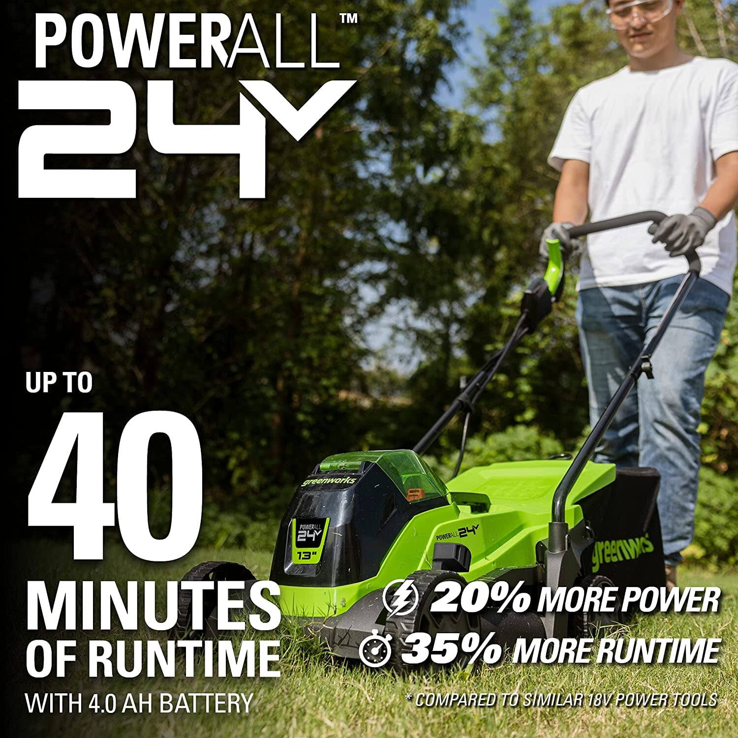 POWERALL 24™

UP TO 40 MINUTES OF RUNTIME WITH 4.0 AH BATTERY

20% MORE POWER

35% MORE RUNTIME

*COMPARED TO SIMILAR 18V POWER TOOLS