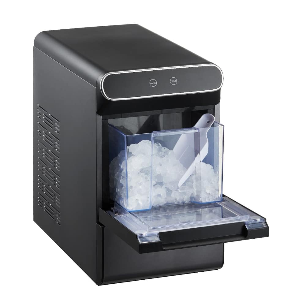 Front. Loheer - Loheer Nugget Ice Maker Pebble Chewable Ice Machine 37lbs Stainless Steel Countertop - Stainless Steel.