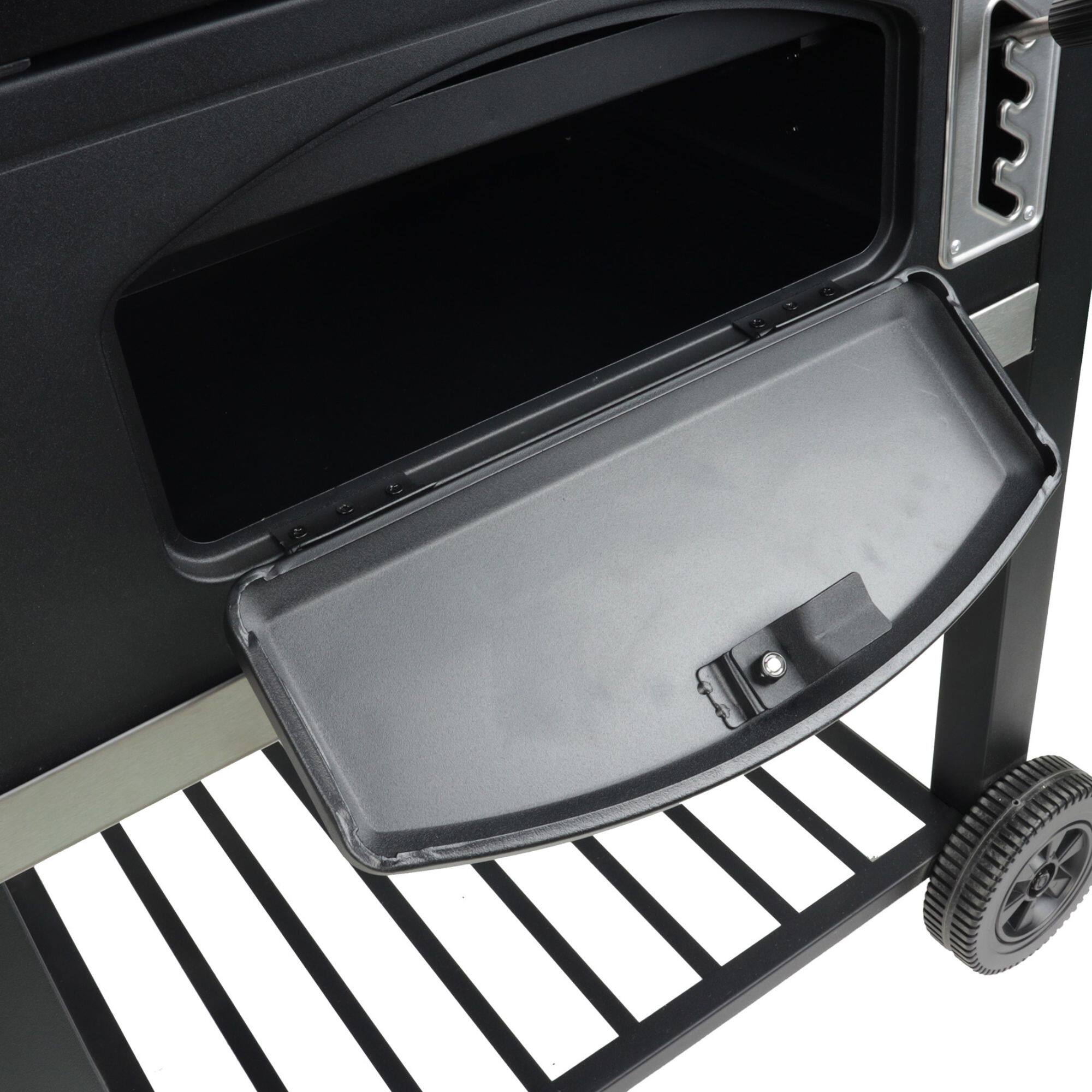 Alt View 8. Grill Boss - Grill Boss 24 Inch Charcoal BBQ Grill, Side Shelves, Built In Thermometer, Black - Black.