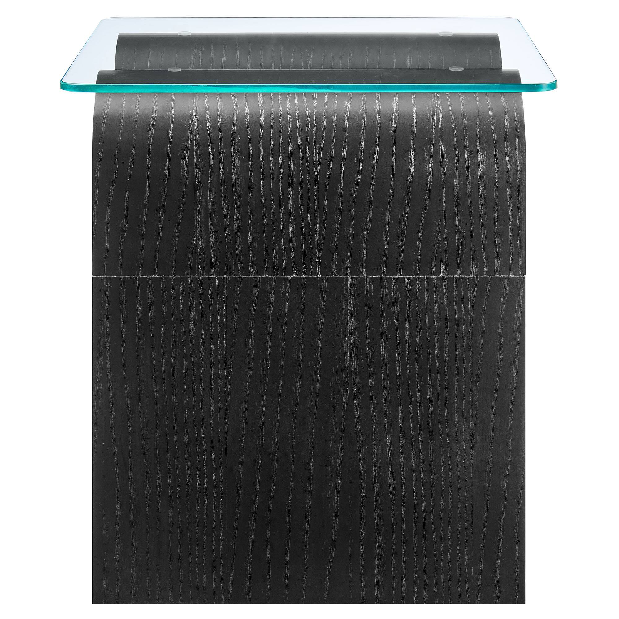 Alt View 2. Modway - Ondine Glass Top Side Table by Modway - Black.