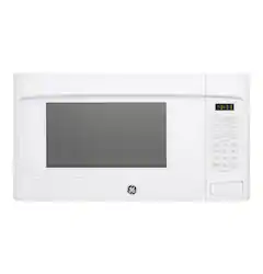 GE - 1.1 Cu. Ft. Countertop Microwave with Convenience Cooking Controls - White - Front_Zoom