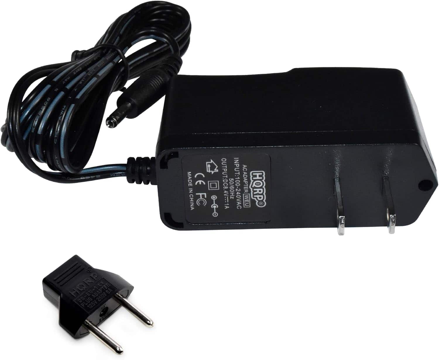 HQRP - 8.4V 1A AC Adapter Charger for Verifone Nurit 8000 Wireless Palmtop Terminal, 3.5x1.35mm Plug, Replacement PSU - Black