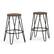 Angle. Simpli Home - Simeon Industrial Metal 26 inch Metal Counter Height Stool with Wood Seat (Set of 2) in Cocoa Brown / Black - Cocoa Brown / Black.