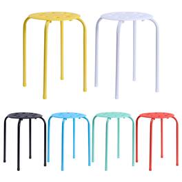 Vecelo - 6Pcs Commercial Stackable Stools - 265 lb Weight Capacity, Multi-Color Lightweight Stools for Classroom/Office - Multicolor