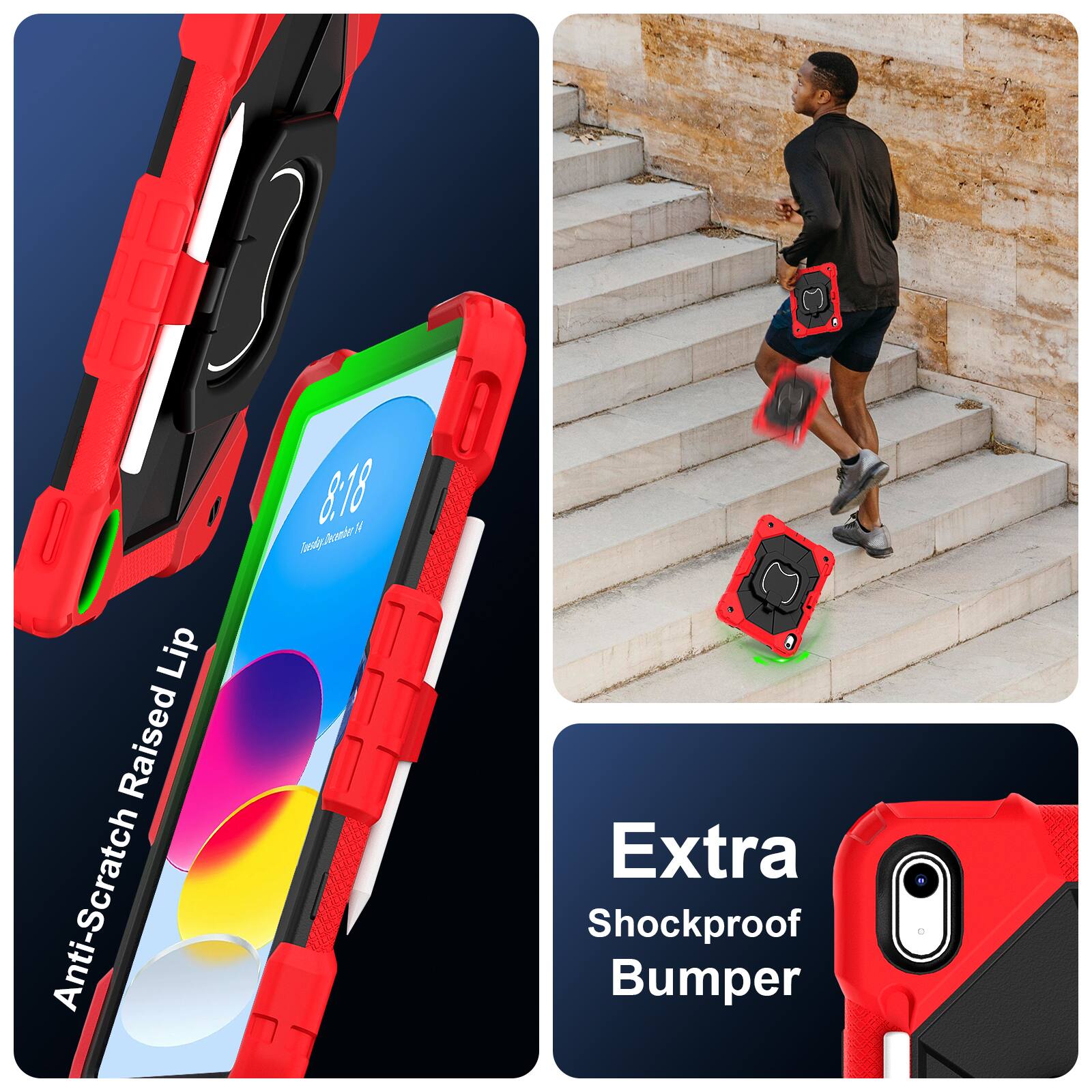 8.18 AM  
Tuesday, December 14  
Anti-Scratch Raised Lip  
Extra Shockproof Bumper