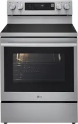 LG - 6.3 Cu. Ft. Freestanding Electric True Convection Smart Range with Air Fry and InstaView - PrintProof Stainless Steel - Front_Zoom