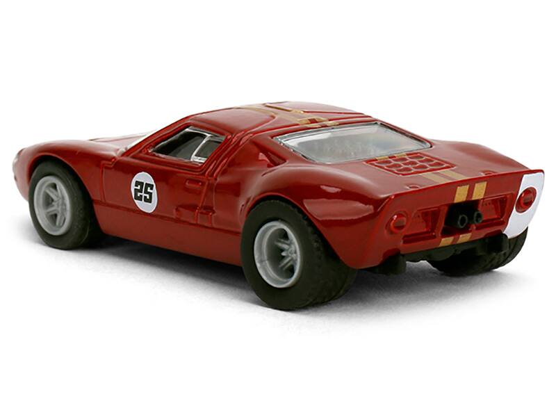 Left. Majorette - 1965 Ford GT40 MK1 #25 Red Metallic with Gold Stripes "Collection" Series 1/64 Diecast Model Car by Majorette - Red Metallic with Gold.