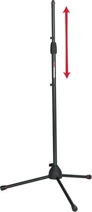 Gator Frameworks - Tripod Microphone Stand with Soft Grip Twist Clutch, Adjustable Height, Collapsible Tripod Base and Cable Management