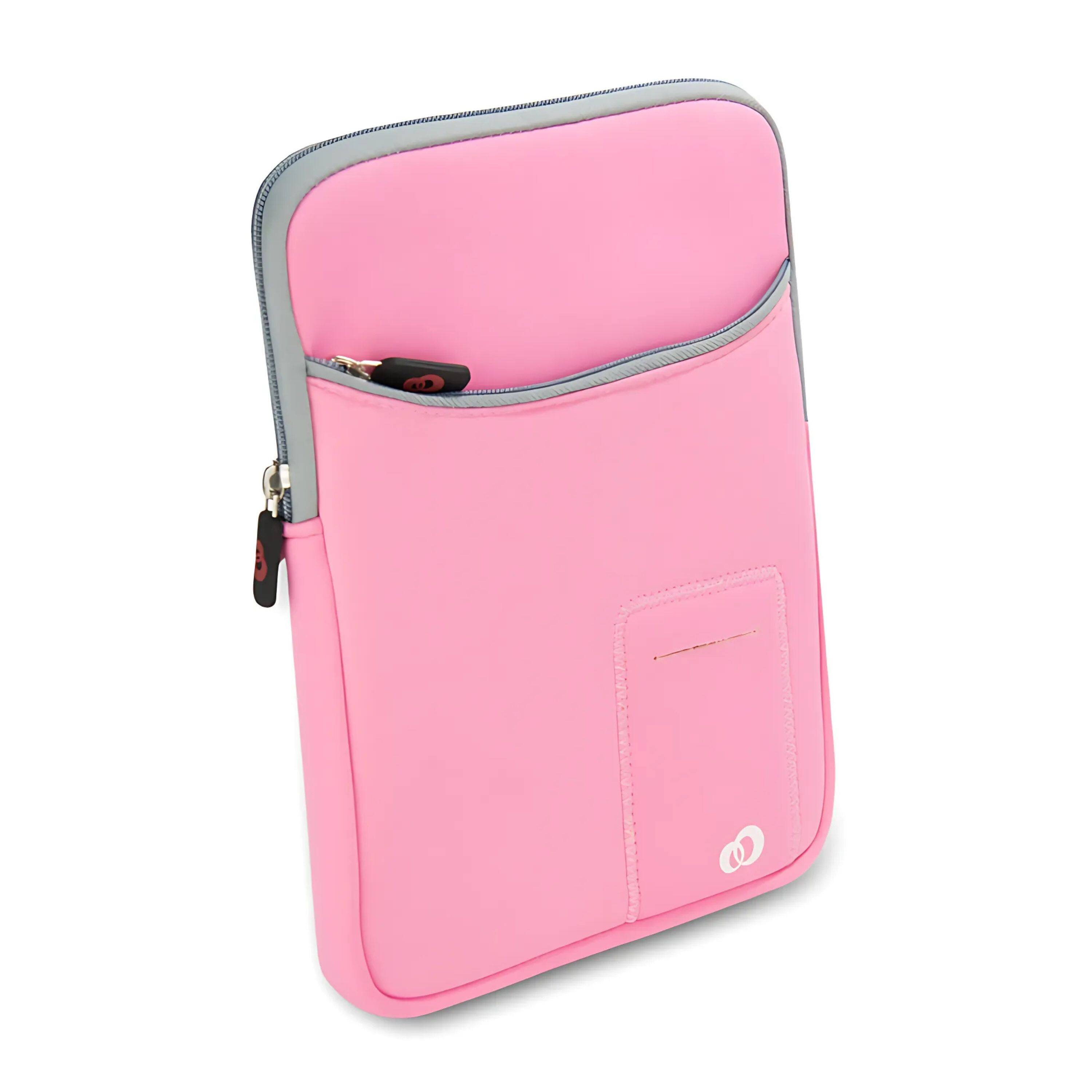 Angle. Kitcheniva - Vertical Tablet Neoprene Sleeve Pouch Case For 11" iPad - Pink.