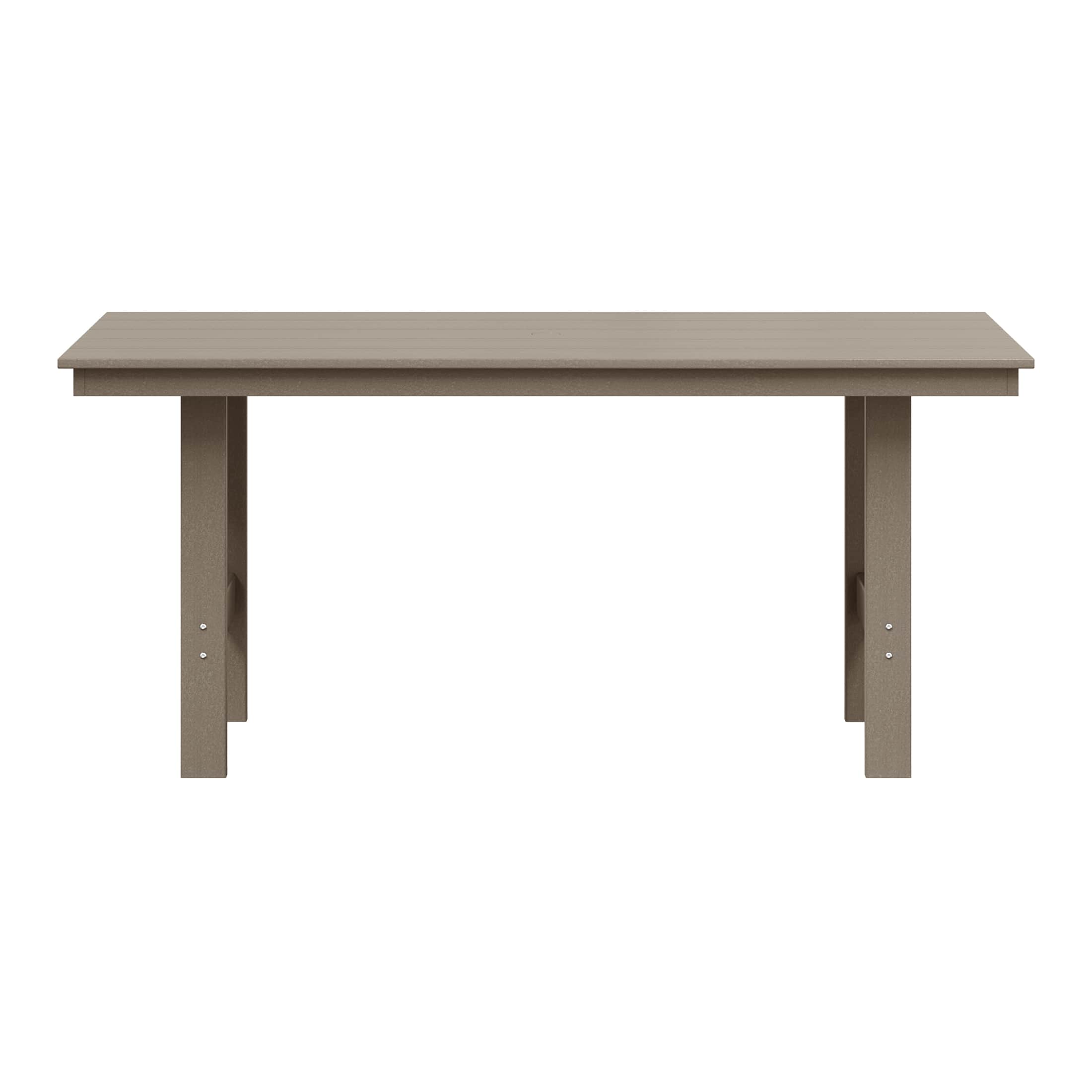 "WestinTrends - Ashore Outdoor Modern HDPE 66"" Wide Rectangle Patio Dining Table for 6 - Weathered Wood" price history on PriceWatchPro