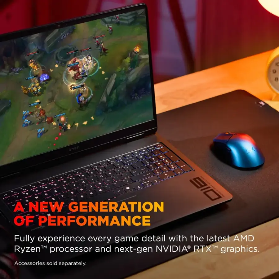 HP OMEN - 16" 2K 144Hz Gaming Laptop - AMD Ryzen 9 8940HX - 32GB DDR5 Memory - NVIDIA GeForce RTX 5060 - 1TB SSD - Shadow Black