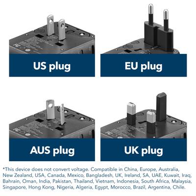 Pack De 2 Adaptateurs De Voyage UK Vers USA/Canada/Mexique - Prise Pack De 2 Adaptateurs De Voyage UK Vers USA/Canada/Mexique - Prise