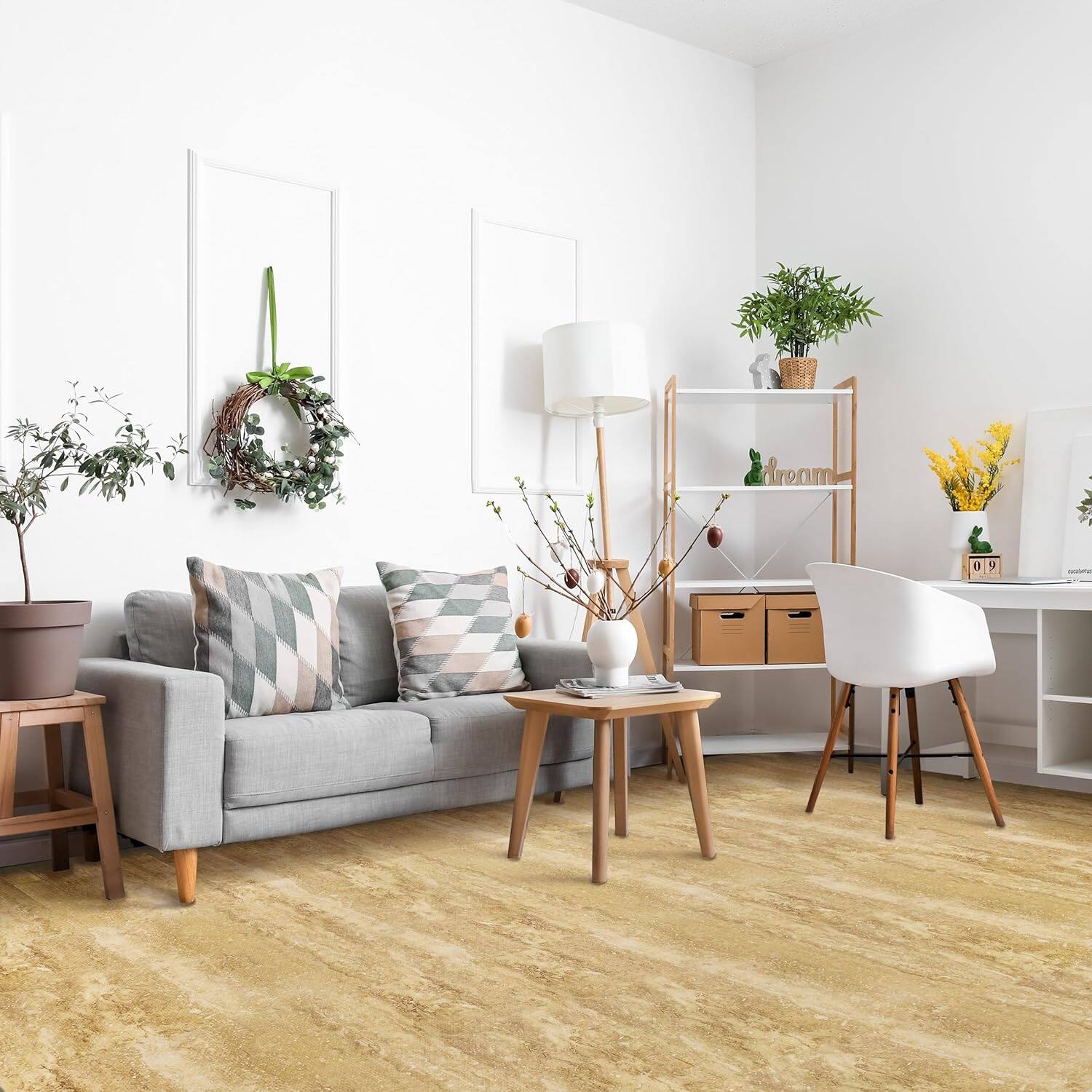 Alt View 1. Sorbus - Sorbus Wood Grain Floor Foam Mat for Home and Office - Marble.