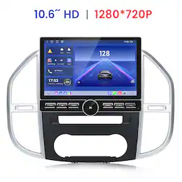 Junsun - 10.6" 2+64GB Android 15 carplay Car Stereo Radio GPS Navi WIFI RDS SWC DSP FM BT For Mercedes Benz Vito 3 2014-2020 - Black