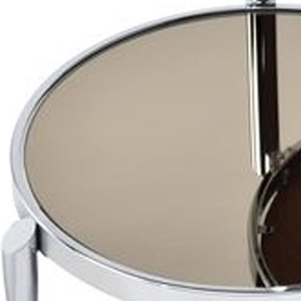 Alt View 1. Manhattan Lane - Twin Top Coffee Table with Tubular Rounded Legs - Silver.