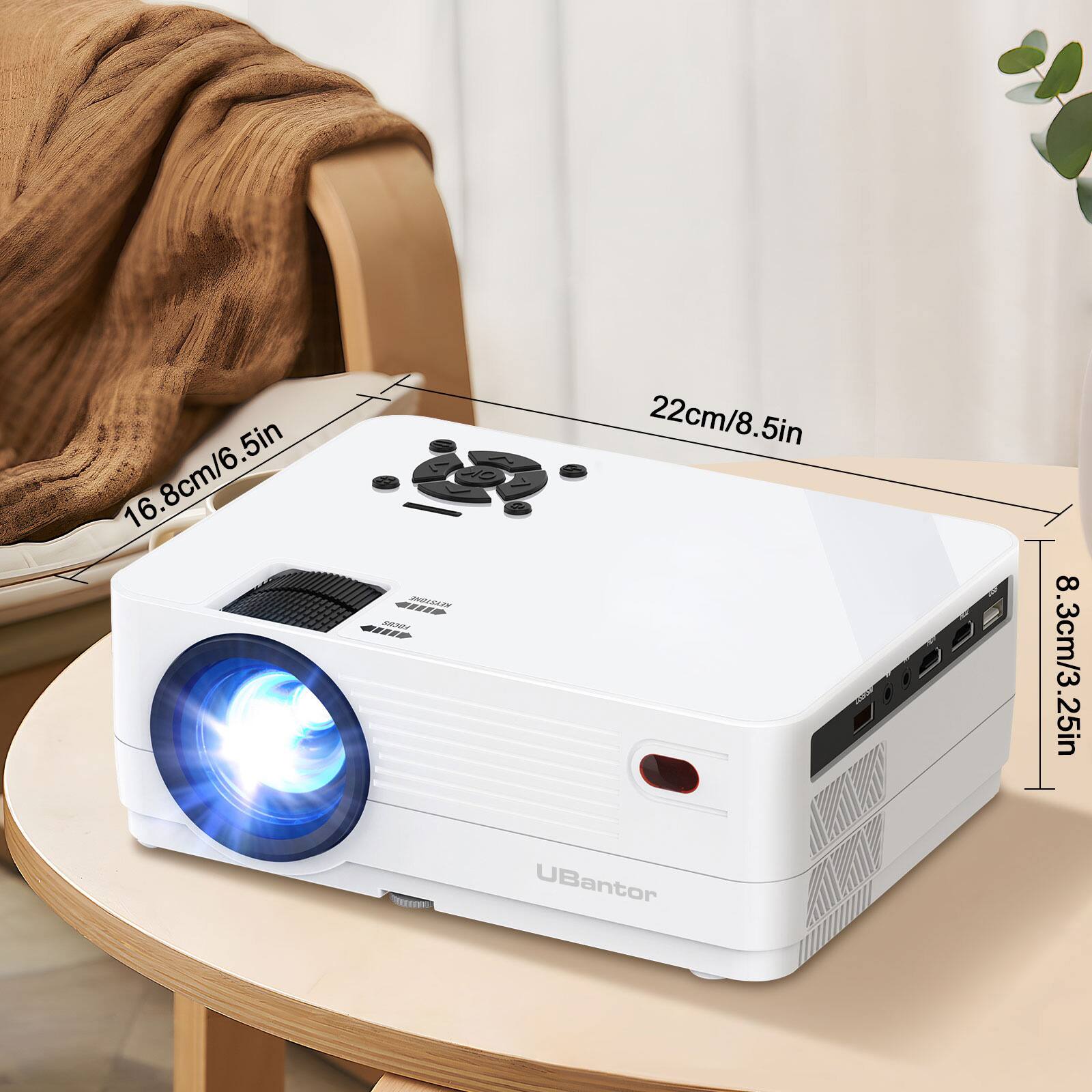 16.8cm/6.5in  
22cm/8.5in  
8.3cm/3.25in  

UBantor