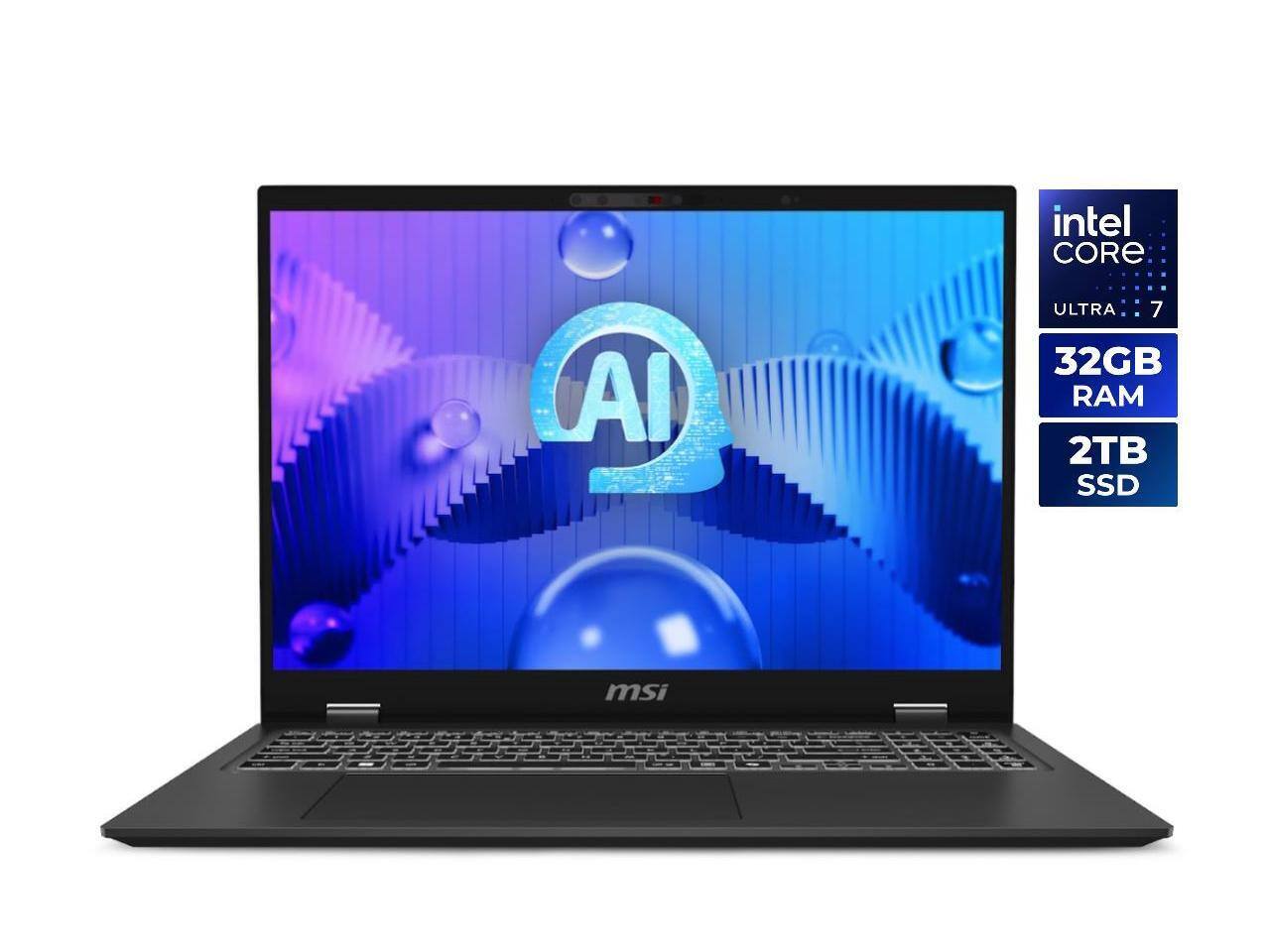 16インチ Core Ultra 9 32GB OLED 4K Prestige MSI Prestige 16 AI EVO QHD+ Ultra Thin Laptop, Intel Core Ultra 7