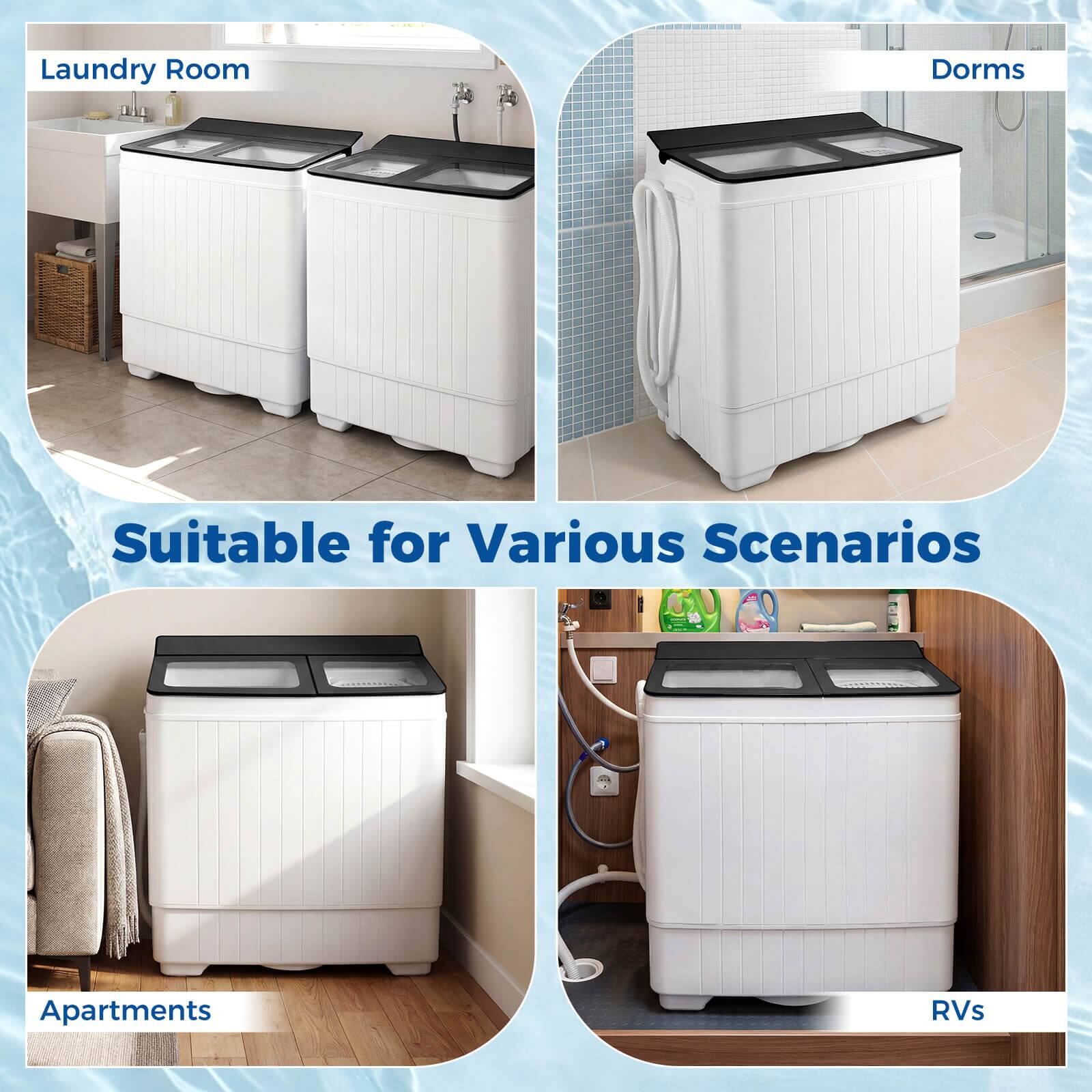 Laundry Room  
Dorms  
Apartments  
RVs  

Suitable for Various Scenarios