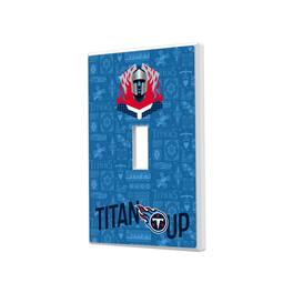 Keyscaper - Tennessee Titans 2024 Illustrated Limited Edition Single Toggle Light Switch Plate - White