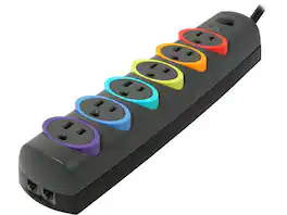 Kensington - K62147NA 7 Feet 6 Outlets 945 Joules Standard Surge Protector - Black