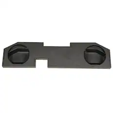 Front. QPower - QPower Dual 12" Sub Box for Dodge Ram 2500, 3500 Quad Cab & 1500 Crew Cab 02-018 - Black.