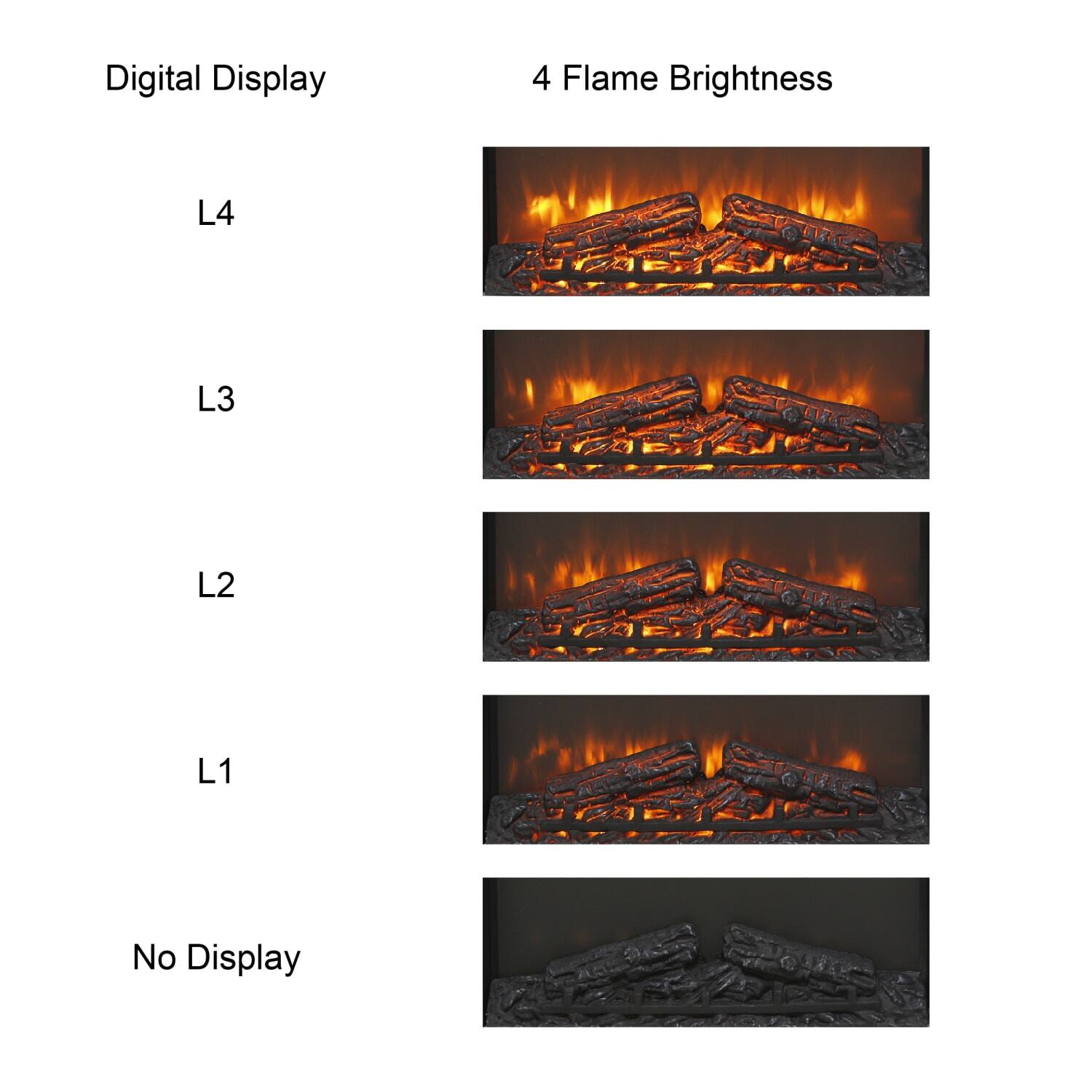 Digital Display

4 Flame Brightness

L4

L3

L2

L1

No Display