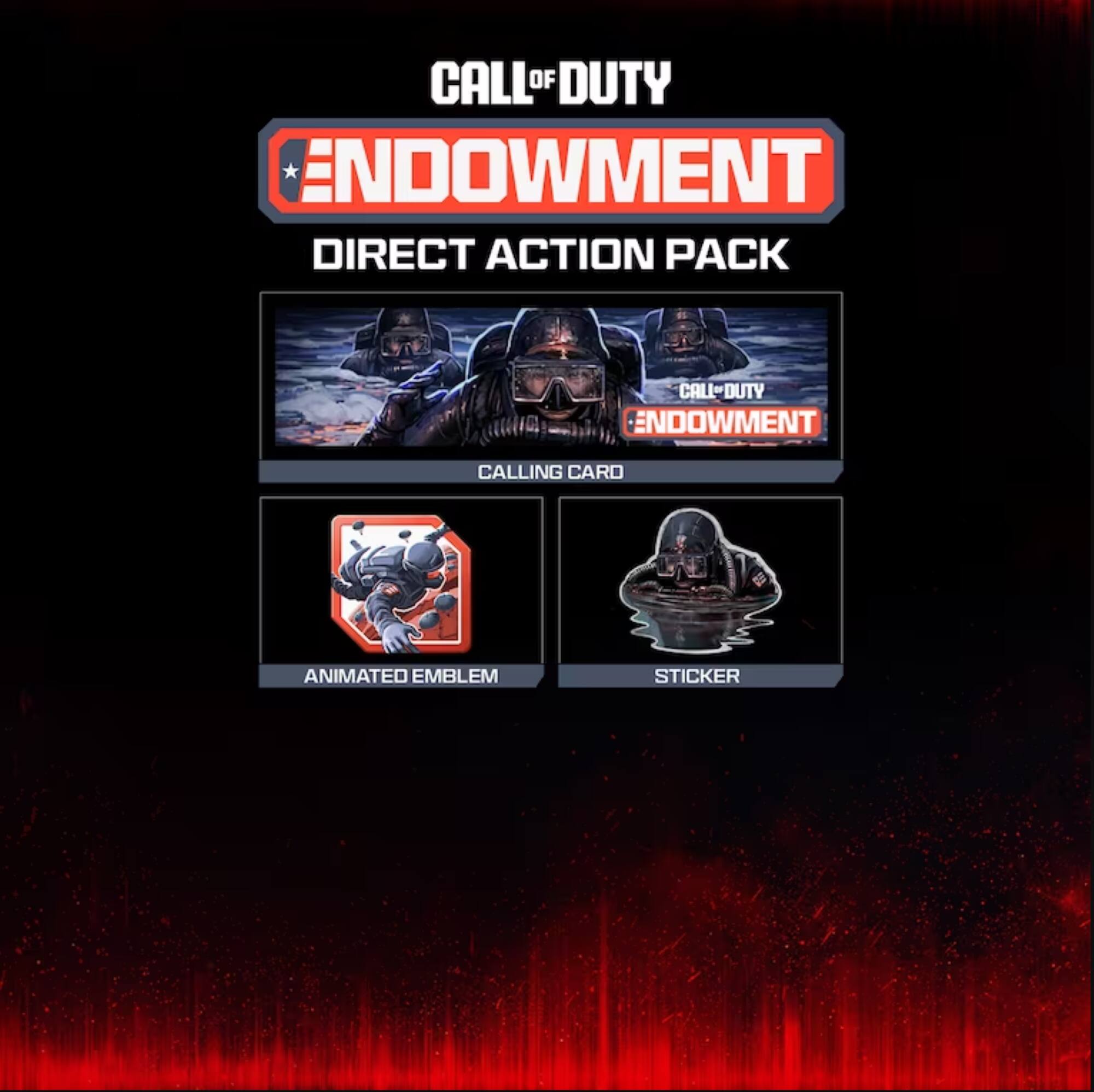 Call of Duty Endowment Direct Action Pack Call-of-Duty Endowment Calling Card Animated Emblem Sticker
