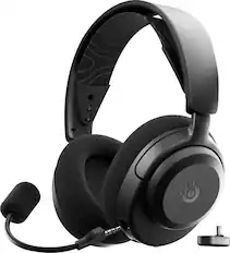 Front. SteelSeries - Arctis Nova 3X Wireless Over-the-Ear Gaming Headset with 2.4Ghz/Bluetooth for Xbox, PlayStation, PC, and Switch - Black.